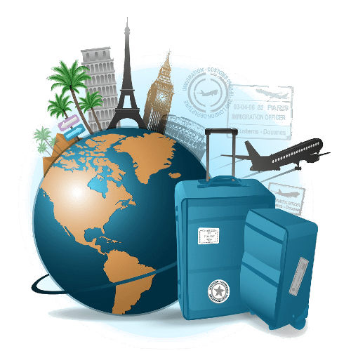 Tours globe vacation bag